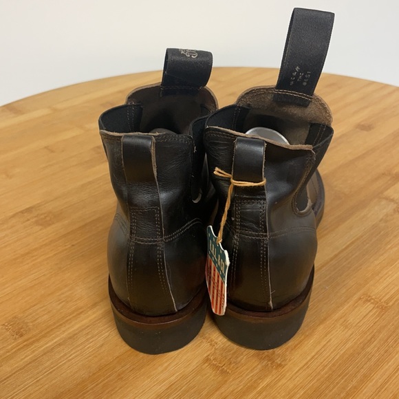 Ralph Lauren Hand Burnished Leather Chelsea Unisex Boots - Picture 6 of 14